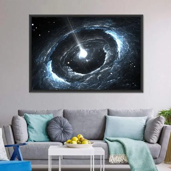 Highly Magnetized Rotating Neutron Star Canvas Wall Art