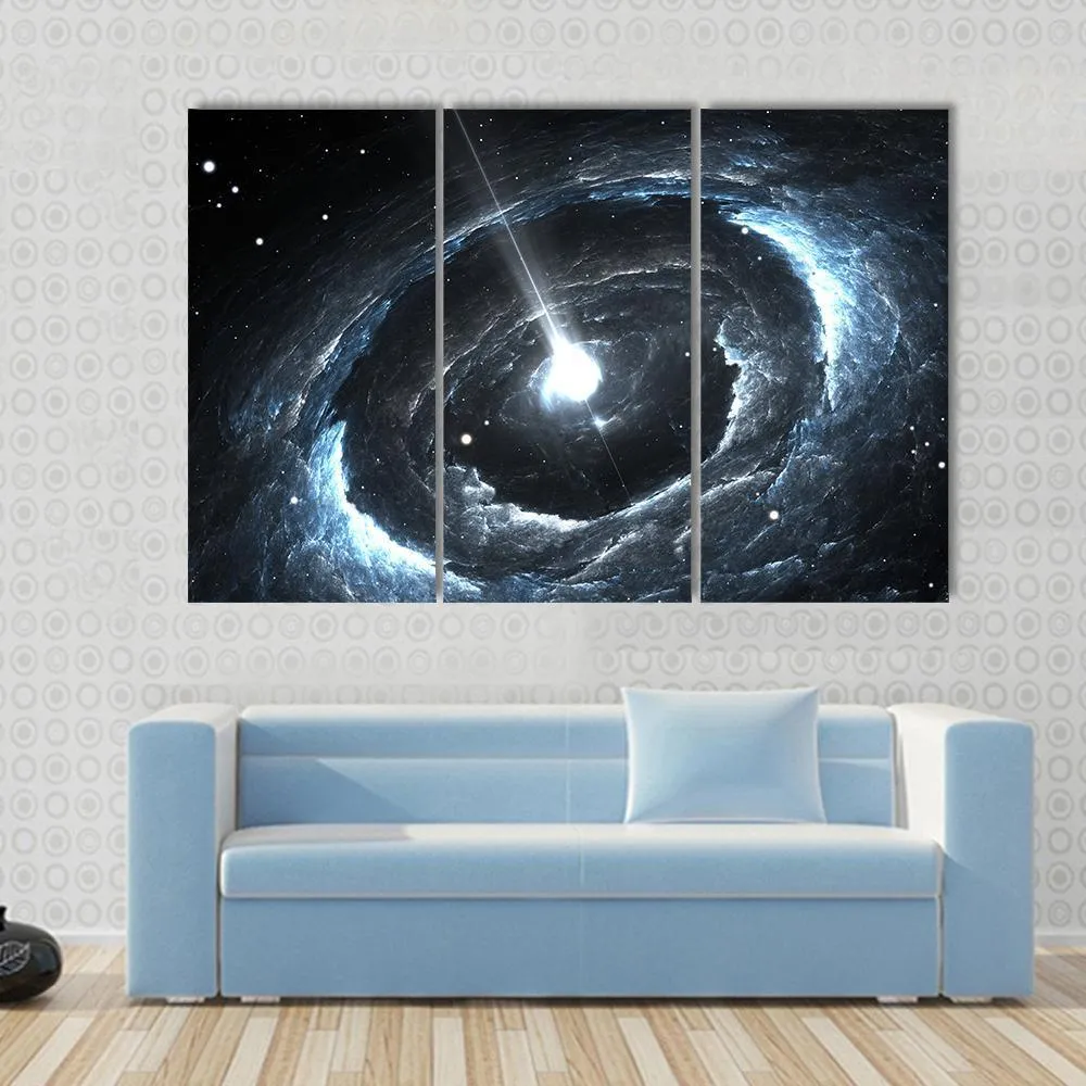 Highly Magnetized Rotating Neutron Star Canvas Wall Art