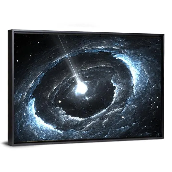 Highly Magnetized Rotating Neutron Star Canvas Wall Art