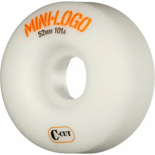 Mini Logo Wheels C-Cut 52mm 101a - White (Set of 4)