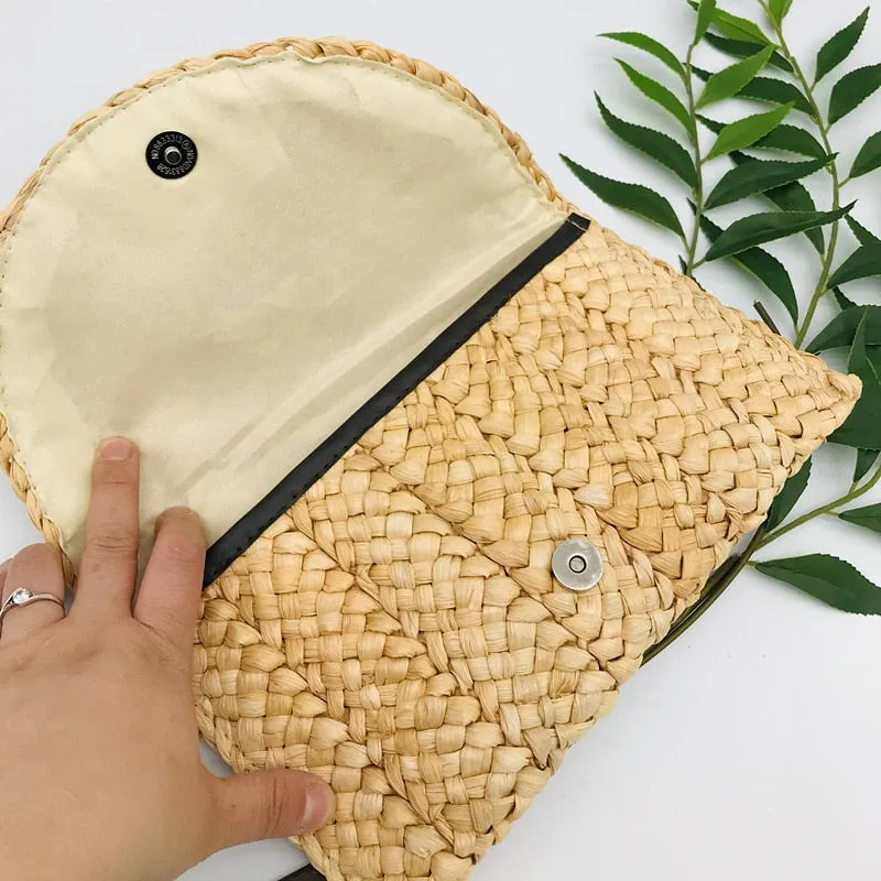 Mini Summer Straw Clutch Bag