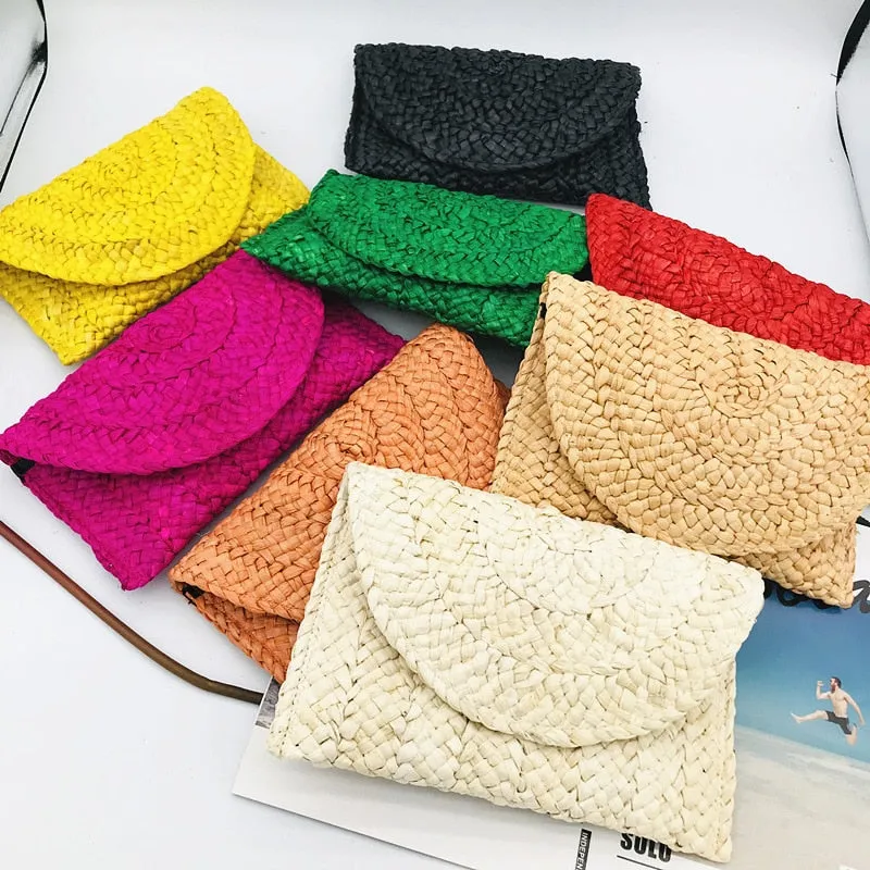 Mini Summer Straw Clutch Bag