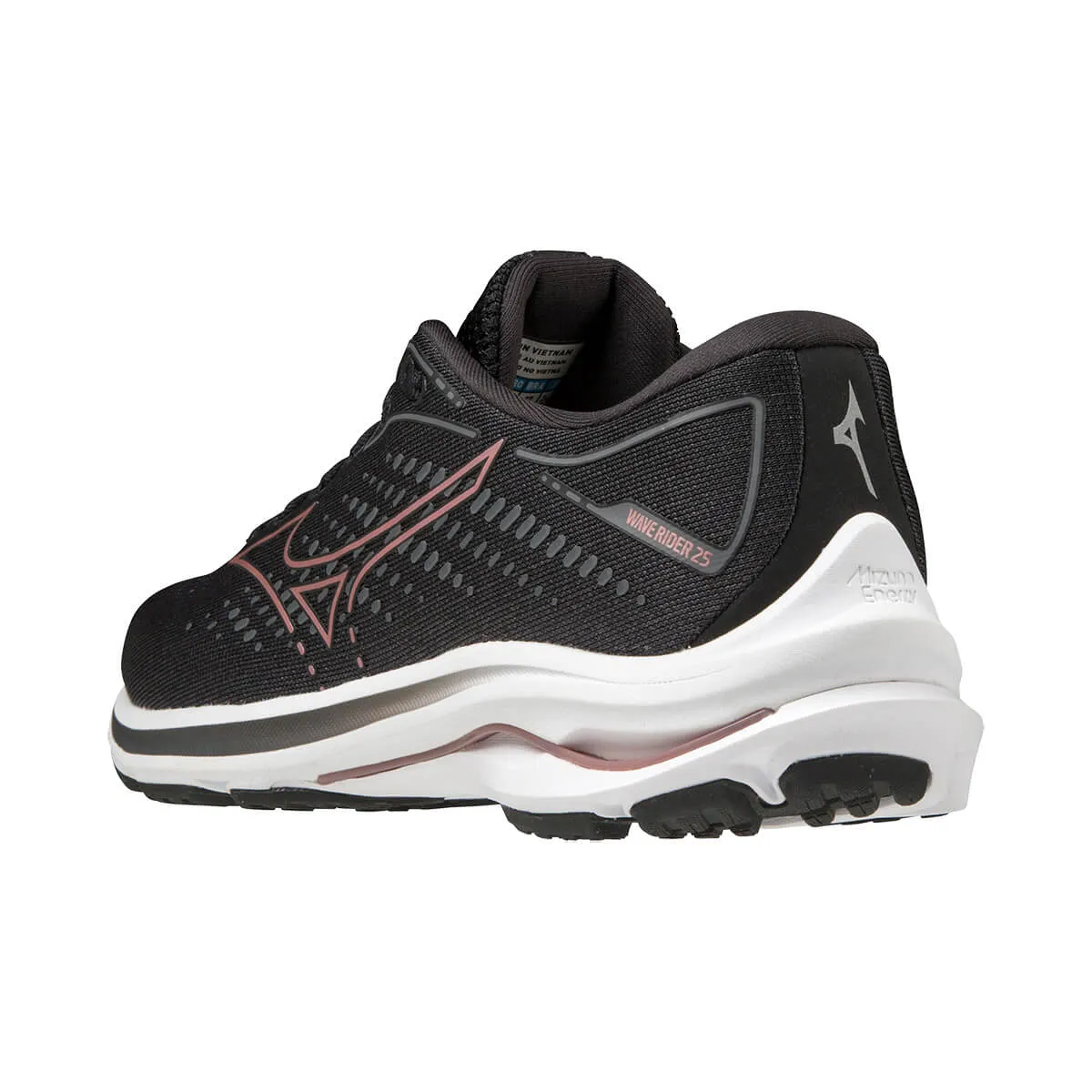 Mizuno Wave Rider 25 Wide Womens | Black/rosecopper/ebony