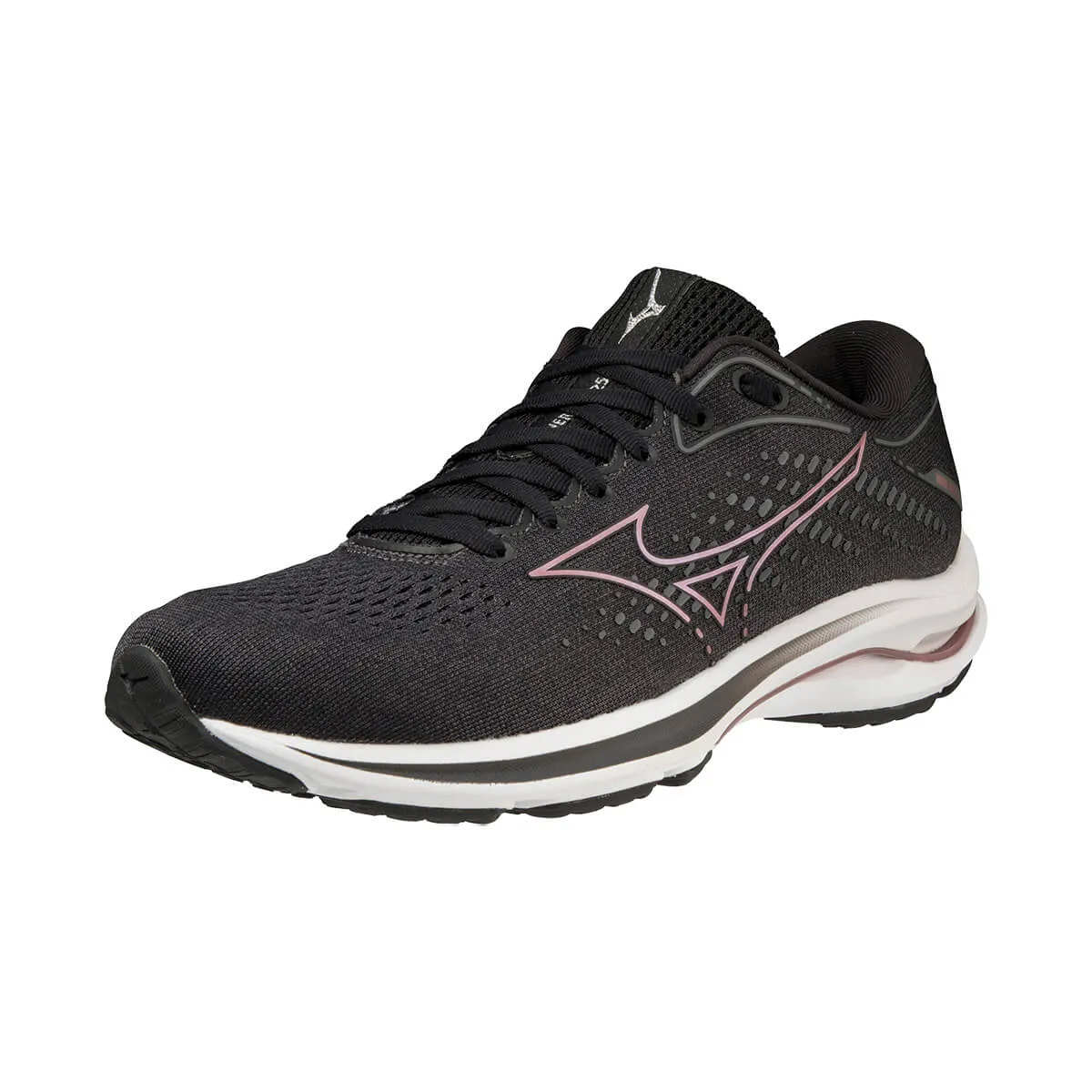 Mizuno Wave Rider 25 Wide Womens | Black/rosecopper/ebony