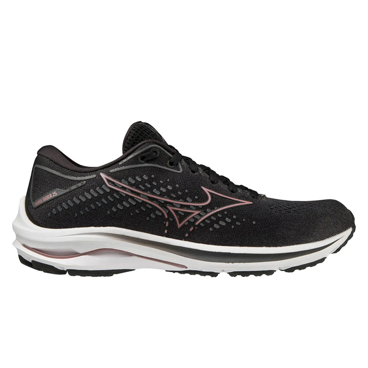 Mizuno Wave Rider 25 Wide Womens | Black/rosecopper/ebony