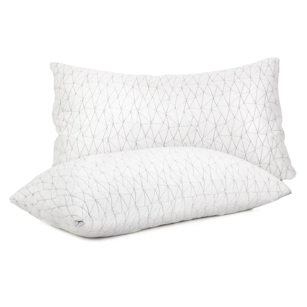 Set of 2 Rayon Single Memory Foam Pillows