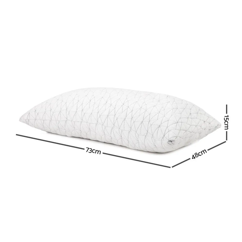 Set of 2 Rayon Single Memory Foam Pillows