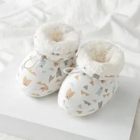 Soft Fleece Lined Baby Shoes (Free Size)