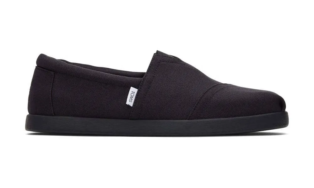 Toms Mens Alp Fwd Black Black Recycled Cotton Canvas