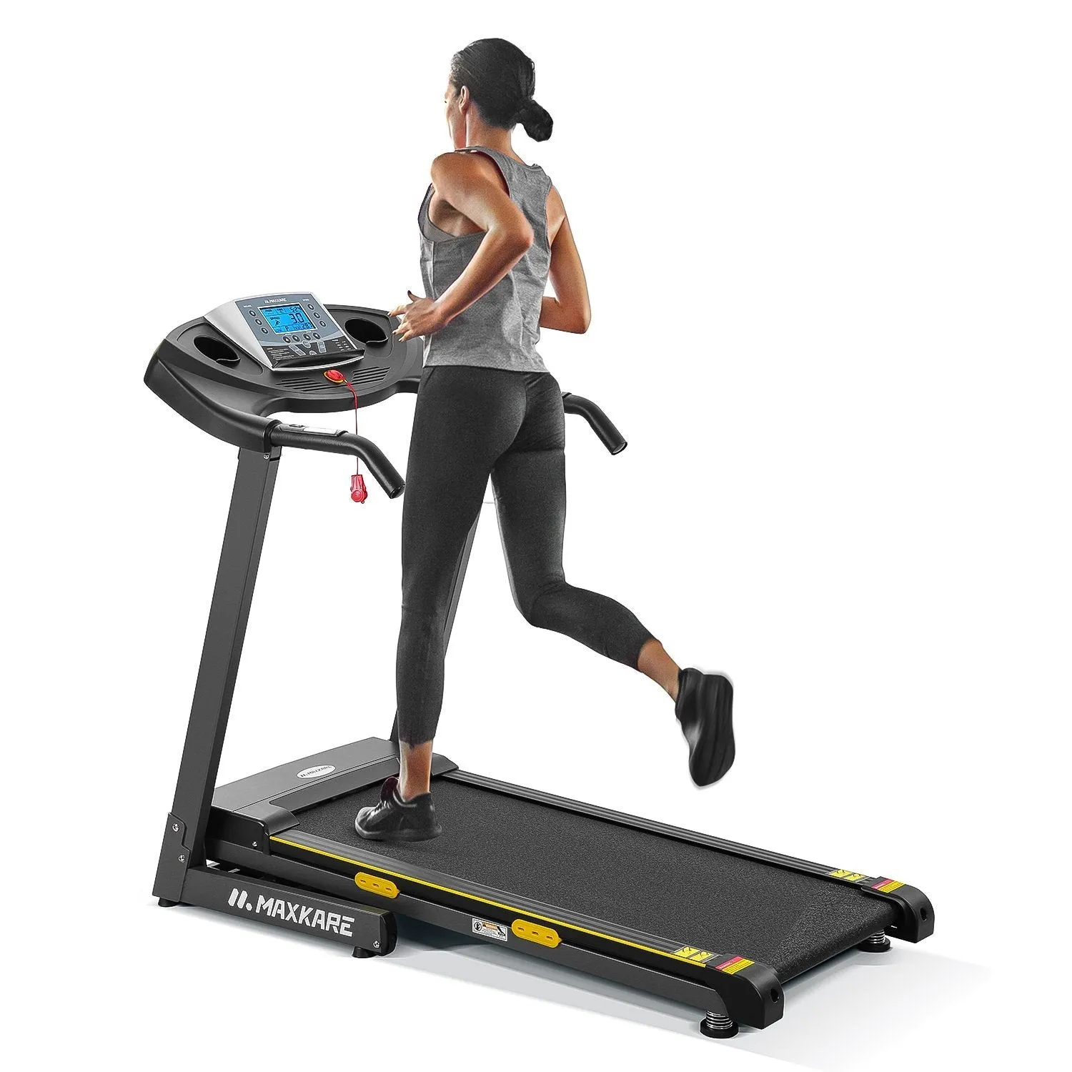 Treadmill Auto Incline Folding Treadmill for Home with 12-Level Adjustment,15 Preset Training Programs on Large LCD Display and 2.5HP Power 8.5MHP Max Speed for Office Workout