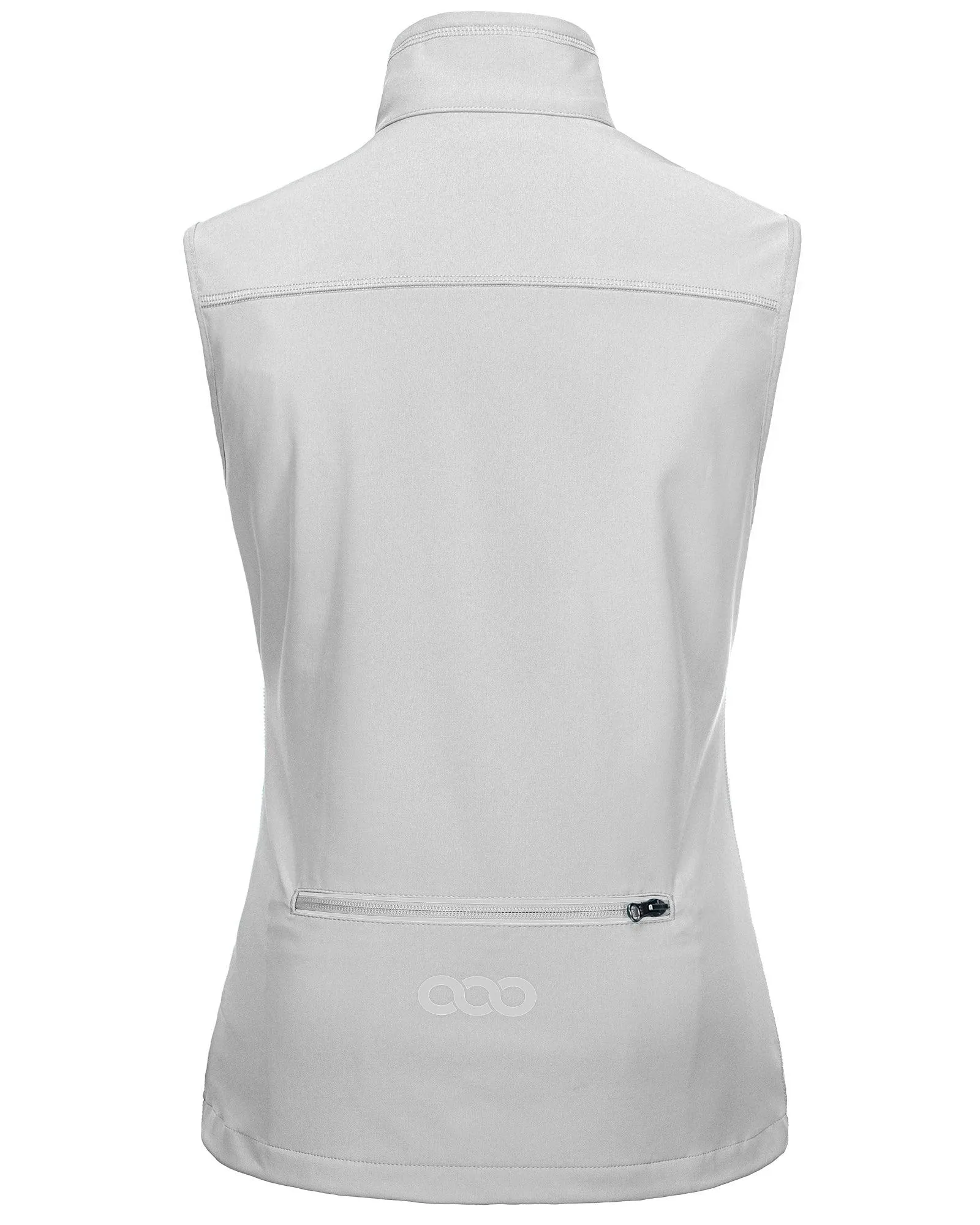 Women's Windproof Vest Outerwear with 6 Pockets and Reoflective Design: 0.77lbs 10000mm W/P index 10000 Level Breathable