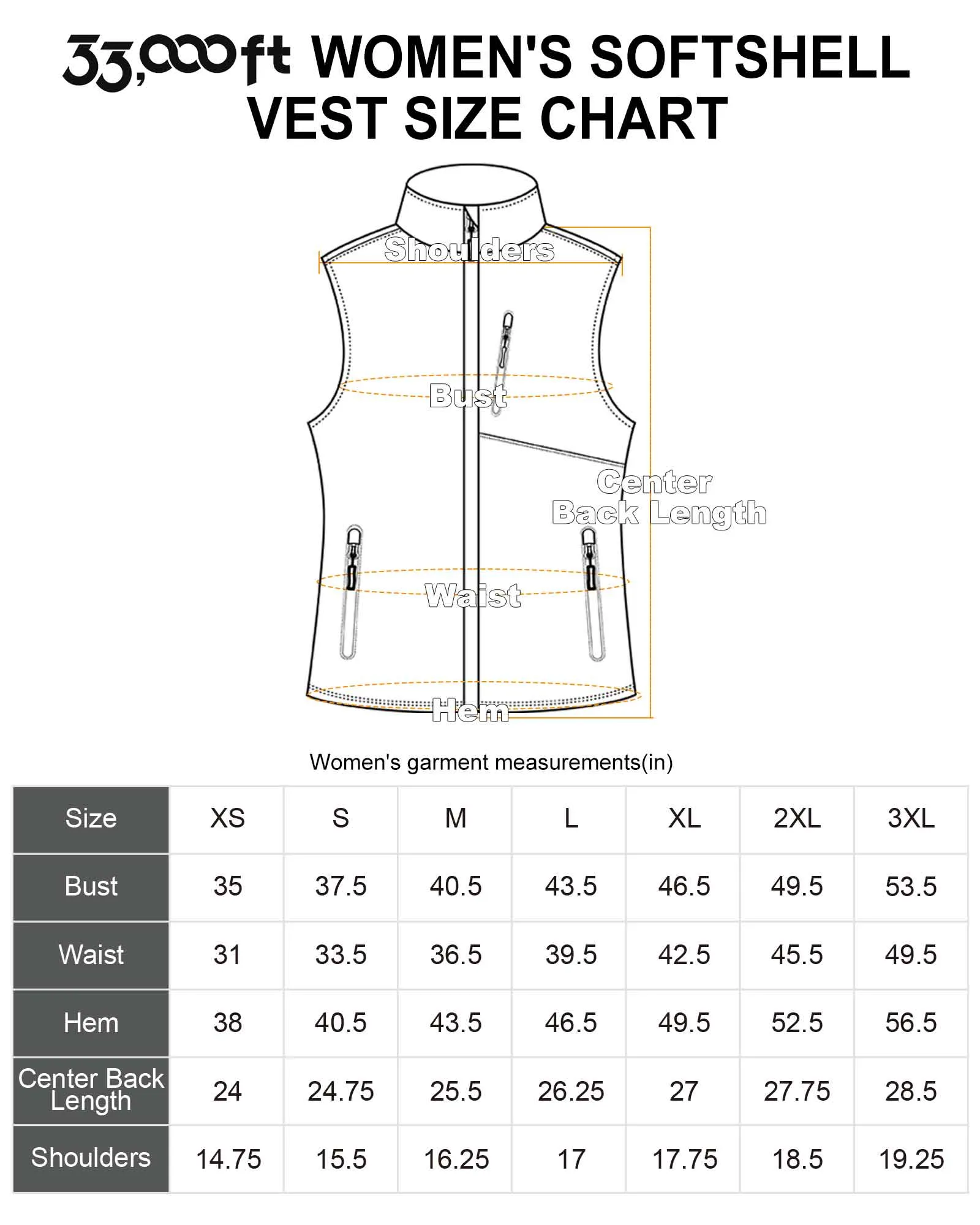 Women's Windproof Vest Outerwear with 6 Pockets and Reoflective Design: 0.77lbs 10000mm W/P index 10000 Level Breathable