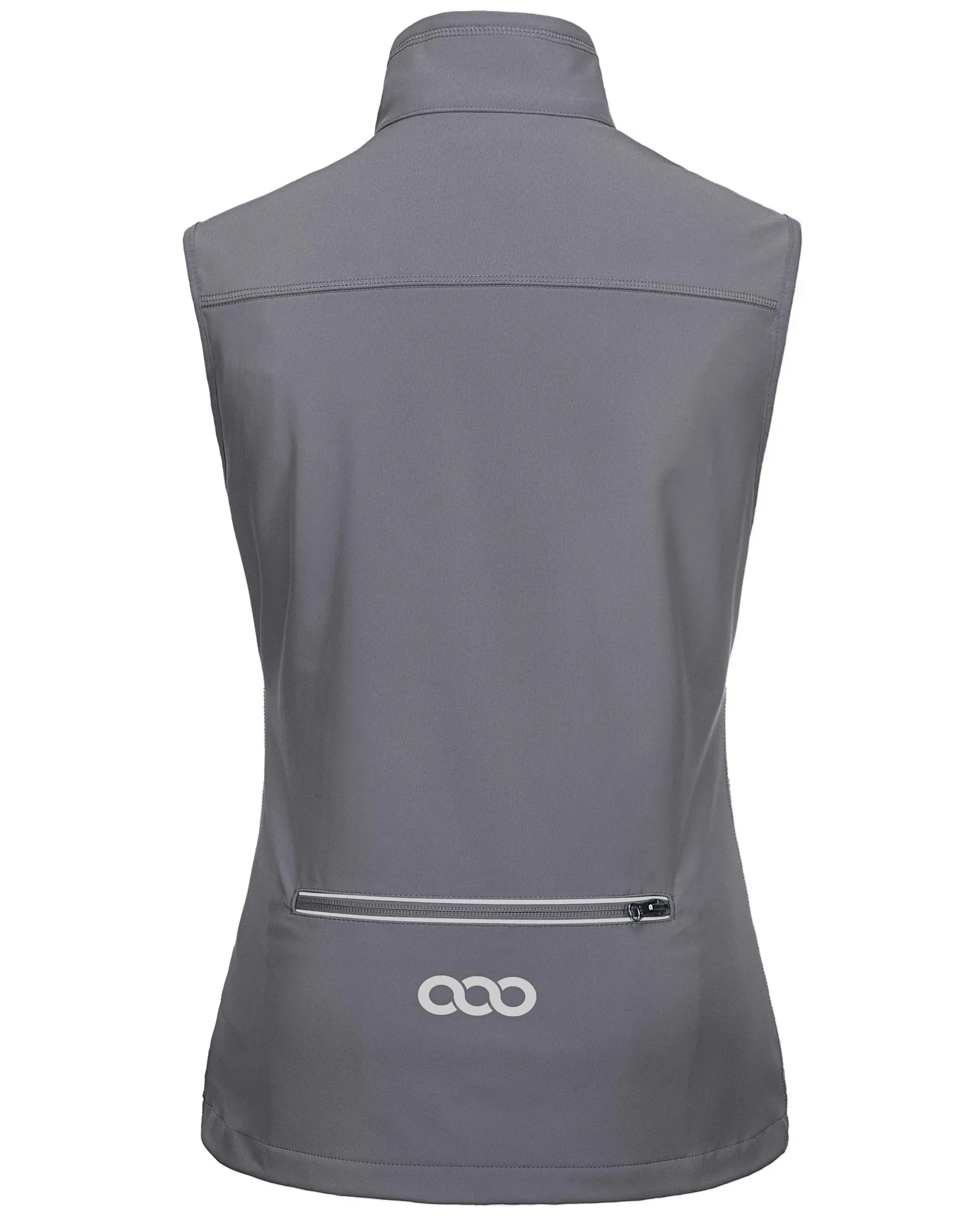 Women's Windproof Vest Outerwear with 6 Pockets and Reoflective Design: 0.77lbs 10000mm W/P index 10000 Level Breathable